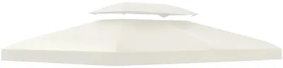 Image de Toit de remplacement pour pavillon de 3 x 4 mètres - Toit double imperméable - Polyester - Crème