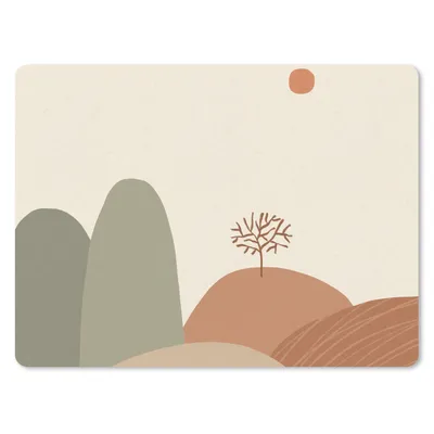 Produktbild von MuchoWow® Mauspad Mousepad Pastell - Berge - Landschaft - Abstrakt 40x30 cm - Mousepads - Maus Mat - Pad - Mausunterlage - Anti Rutsch