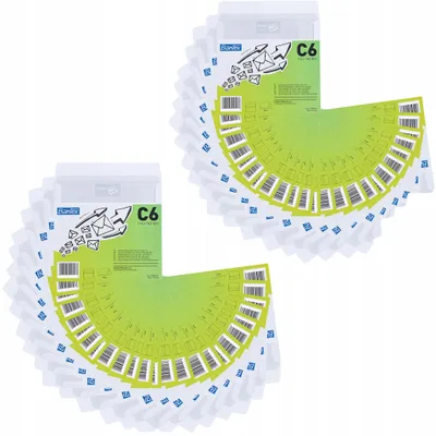 Obrázok produktu pre Biely obálka formátu C6, rozmer 114 × 162 mm, značka BANTEX, balenie 50 kusov