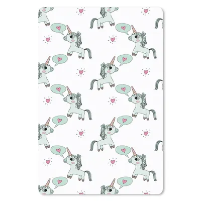 Produktbild von MuchoWow® Mauspad Mousepad Einhorn - Muster - Kind 40x60 cm - Mousepads - Maus Mat - Pad - Mausunterlage - Schreibtisch Accesoire