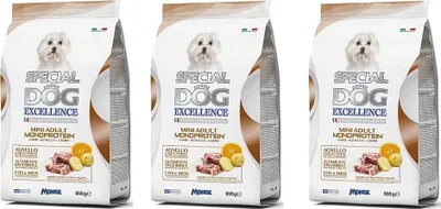 Produktbild von Monge 3X Special Dog Excellence Italian Superpremium Mini Adult Monoprotein Agnello Con Riso, Patate e Agrumi Lamm mit Reis, Kartoffeln und Zitrus 800g