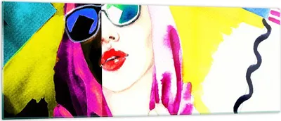 Produktbild von Bilder auf glas - Frau Modell - 140x50cm - Glasbilder - Wandbilder - Bilder - Kunstdruck - zum Aufhängen bereit - Wanddekoration aus Glas - Glas Bilder - Wandbild auf Glas - Einteilig - GAB140x50-3958