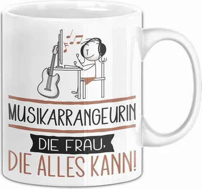 Produktbild von Musikarrangeurin Geschenk Tasse Becher Die Frau Die Allen Kann Geschenkidee für eine Musikarrangeurin Lustig (Weiß)