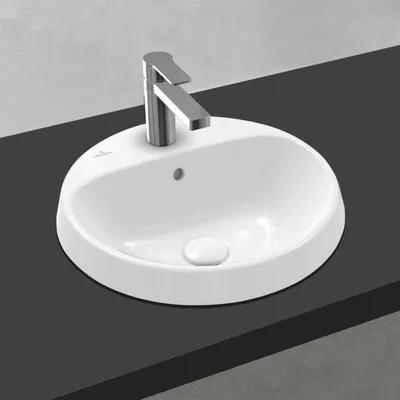 Produktbild von Villeroy & Boch Architectura Einbauwaschbecken 45 x 45 x 17 cm, rund, mit Überlauf, ungeschliffen