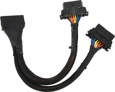 Image de 1 IN 2 OBD2 Extension Cable 16Pin 30cm Length Male to Dual Female Diagnostic Adapter Cable