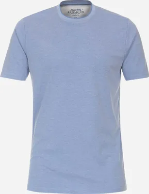Produktbild von REDMOND Casual Herren T-Shirt Rundhals Regular Jersey Blau XXL