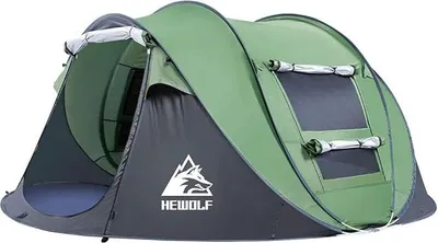 Image de Tente de camping Pop Up auto-pliante 4 personnes 200x280x120 cm Vert