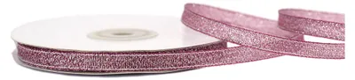 Produktbild von Glitzerband 6mm x 32m Rolle Pink / Silber