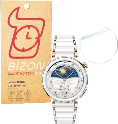 Produktbild von Bizon Glass Watch Hydrogel Huawei Watch GT 5 Pro 42 mm [2 PACK]