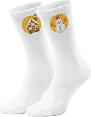 Produktbild von epicsocks Weihnachtsfreude Schneegestöber Socken in 37-41 im Paar