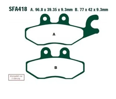 Produktbild von EBC Brakes Bremsbeläge Satz Bremsklötze für PIAGGIO MOTORCYCLES MP3 SFA418HH