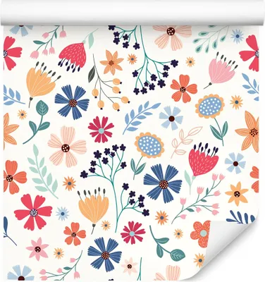 Produktbild von 10m VLIES TAPETE Rolle Pastell PFLANZEN Blumen für Wohnzimmer Schlafzimmer Botanisch 6455