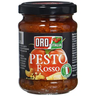 Immagine prodotto di Oro d'Italia Pesto rosso per primi piatti e marinate in barattolo 135g