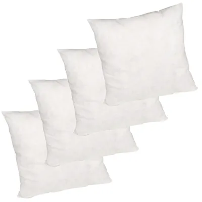 Produktbild von Kissen 4er Set 40x40 cm - Allergiker Kissenfüllung - Waschbar Innenkissen - Füllkissen - Dekokissen und Relaxkissen mit Polyester Kissenfüllung - Flauschig Kopfkissen - Sofakissen