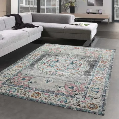 Immagine prodotto di Tappeto orientale per esterni Tappeto da salotto ornamentale in grigio Dimensioni - 160 x 230 cm