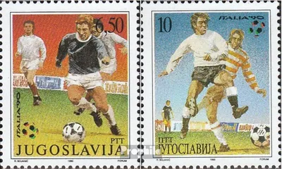 Produktbild von Briefmarken Jugoslawien 1990 Mi 2412-2413 (kompl.Ausg.) gestempelt Fußball-WM