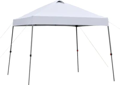 Obrázek produktu pro Zahradní altán – skládací altán Pop-up – rozměry 3 x 3 m – oxfordská tkanina – přepravní taška s kolečky – pro kempování a zahradu – bílá barva