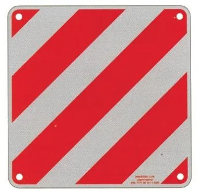 Immagine prodotto di Cartello catarifrangente carico sporgente in alluminio 50x50 cm a norma