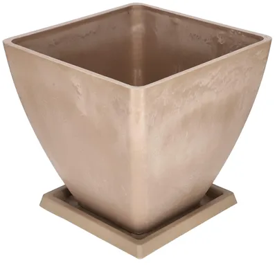 Obrázek produktu pro KOTARBAU® Velký květináč/nádoba na rostliny, vyrobený z recyklovaných materiálů, rozměry 30x30x28 cm, vnitřní rozměry 23x23x2 cm
