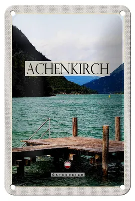 Produktbild von Blechschild Reise 12x18cm Achenkirch Österreich Familienurlaub Schild