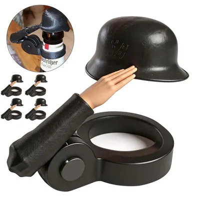 Produktbild von Bier Flaschen Helm Set 5er Kunststoff Flaschenaufsatz Party Zubehör Grill Camping Geschenkartikel Deko