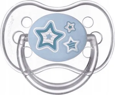 Immagine prodotto di Succhietto in silicone per neonati, 0-6 mesi, Lenitivo, Forma simmetrica, Blu, 1 pezzo