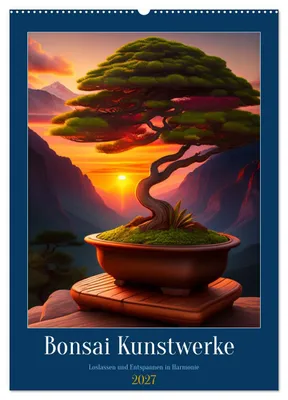 Produktbild von Bonsai Kunstwerke (Wandkalender 2027 DIN A2 hoch), CALVENDO Monatskalender