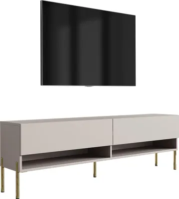 Produktbild von TV-Lowboard 170 cm Kaschmir, gerade goldene Beine, 170 × 32 × 52 cm