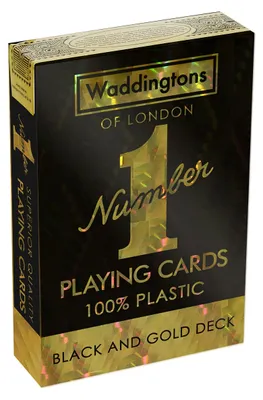 Zdjęcie produktu dla Waddingtons Karty do gry No.1 Black and Gold
