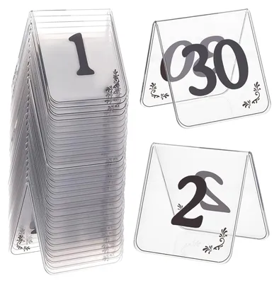 30 Acryl-Tischnummern 1-30, doppelseitig, für Hochzeit & Party