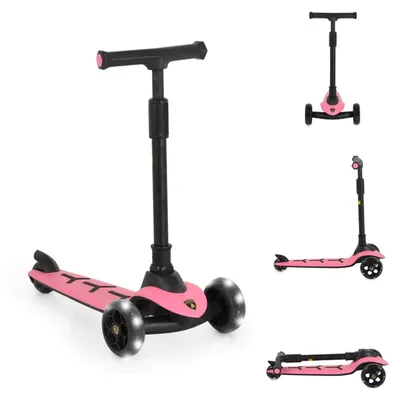 Produktbild von Moni Kinderroller Lamborghini Pro PolyurethanRäder ABEC-7 LED Hinterradbremse bis 50 kg rosa