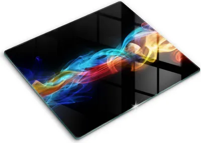 Obrázok produktu pre Sklenený kuchynský backsplash - Sklenený kuchynský backsplash - 60 x 52 cm - Sporák Kuchynský Splashback - Farebný dym