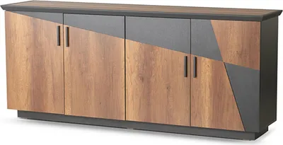Immagine prodotto di Cartella a 4 ante in stile moderno bicolore marrone/grigio