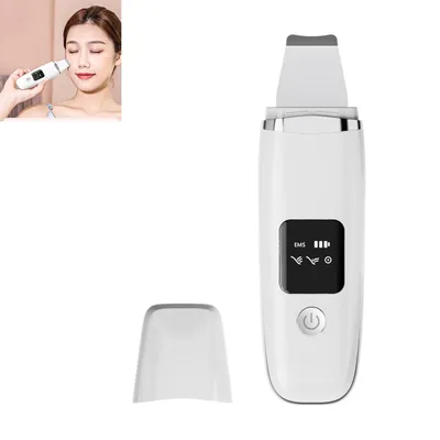 Produktbild von Skin Scrubber, Porenreiniger Mitesserentferner, Werkzeug Mitesser-Extraktor für Tiefenreinigung,4 Gänge, EMS, weiß, USB