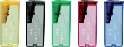 Obrázek produktu pro Ořezávátko Faber-Castell se zásobníkem - fluorescenční barvy