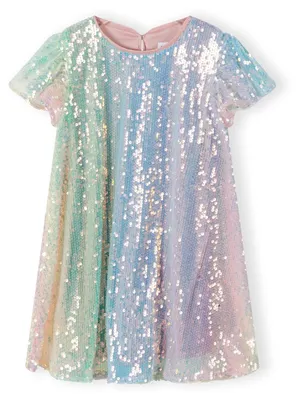 Produktbild von Minoti Festliches Kleid mit Pailletten Bunt Gr. 146 für Mädchen