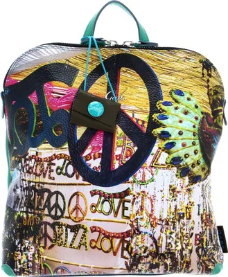 Immagine prodotto di Gabs Pelle zaino per il tempo libero zaino Brigitte Trip Backpack Love Ibiza colorato