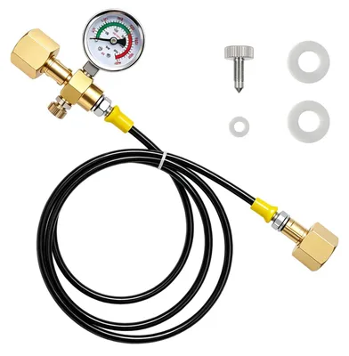 CO₂-Füllschlauch 1,5 m, W21.8-14, mit Manometer