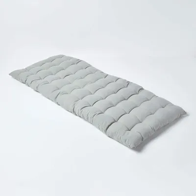 Produktbild von HOMESCAPES 2er Bankauflage grau 100% Baumwolle