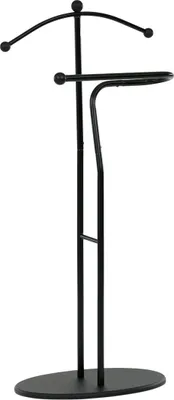 Obrázek produktu pro Autronic Němý sluha výška 110 cm masiv kaučukovník černé moření kov černý (83213 BK)