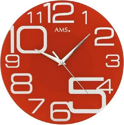 Obrázek produktu pro Wanduhr modern Gehäusedurchmesser 40 cm - AMS Modell: 9462