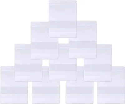 10 Papiertüten mit Sichtfenster und Wiederverschließbar weiß Größenwahl