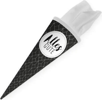 Produktbild von itenga Geschwister Schultüte 35cm Muster abstrakt ALLES GUTE Geschenkverpackung