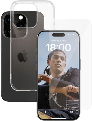 Obrázok produktu pre PanzerGlass SAFE. by ® 2-in-1 Pack iPhone 15 Pro, Apple, Apple - iPhone 15 Pro, Suché aplikovanie, Odolné proti poškriabaniu, Odolný proti nárazom, Priehľadná, 1 kusov