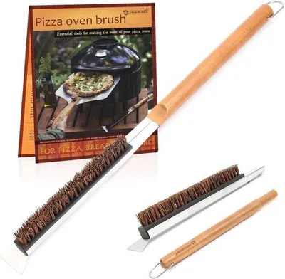 Produktbild von Pizzabürste für Stein und Ofen, 53 cm, Edelstahl