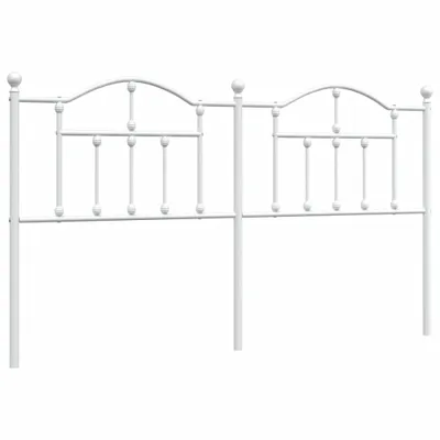 Image de vidaXL Tête de lit de rechange en métal blanc 180 cm
