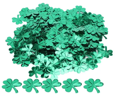 Produktbild von Kleeblatt-Pailletten-Dekoration, glitzerndes Kleeblatt-Konfetti, Bastelidee, Weihnachtsgeschenk, Dekoration