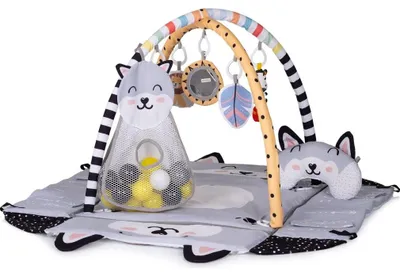 Image de CHIPOLINO : Tapis de jeu avec balles, 2 en 1, zone de jeux, multicolore