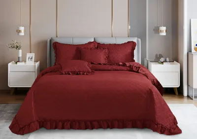 Produktbild von rote Bettdecke gesteppt doppelseitige Bettdecke 160x220CM PLED FALBANKS RUFFY