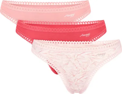 Produktbild von sloggi 3er Pack GO Crush String Komfortabel und atmungsaktiv, Zierborte an den Säumen, Im praktischen Mehrfachpack
